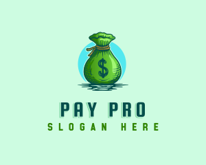 Salary - Money Dollar Sack logo design