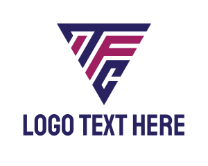 Initials - Industrial TFC Triangle logo design