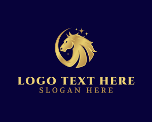 Mustang - Luxury Horse Animal logo design