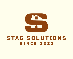 Brown House Letter S logo design