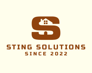 Brown House Letter S logo design