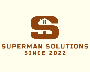 Brown House Letter S logo design