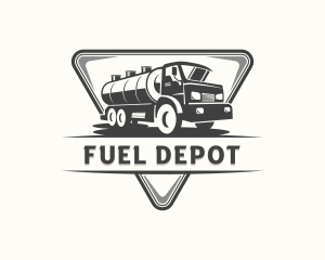Gasoline - Tanker Truck Petroleum Transportation logo design