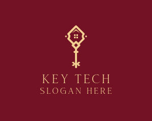 Residential House Key logo design