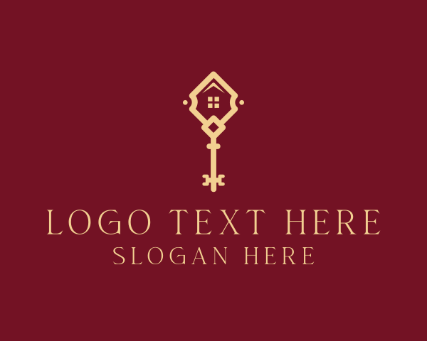 Motel - Residential House Key logo design