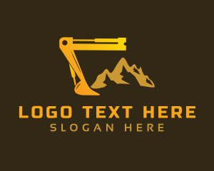 Excavator Arm - Excavator Arm Contractor logo design