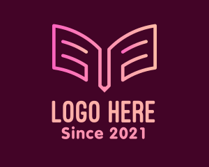 Writer - Pencil Open Book logo design