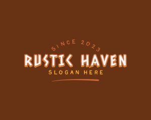 Playful Rustic Festival logo design