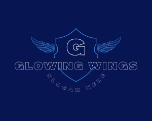 Wing Crest Shield logo design