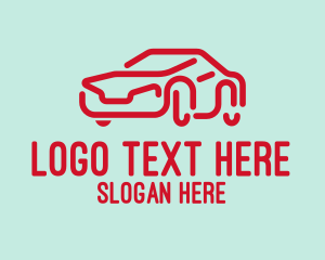 Futuristic - Futuristic Red Car logo design