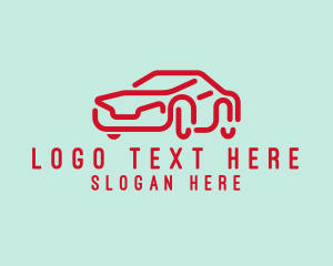 Car Shop - Futuristic Modern Car logo design