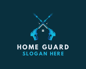 Pressure Washing Home Cleaning logo design