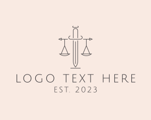 Legislative - Sword Justice Scale logo design
