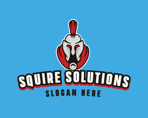 Squire - Spartan Warrior Helmet logo design