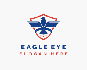 Eagle Patriotic Shield logo design