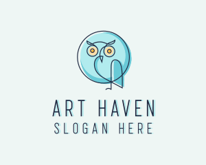 Owl Bird Aviary logo design