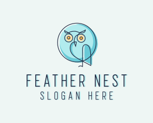 Bird - Owl Bird Aviary logo design