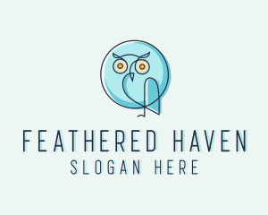 Birdwatching - Owl Bird Aviary logo design