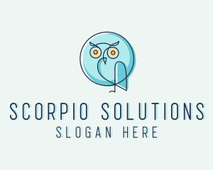 Owl Bird Aviary logo design