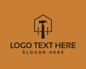 Tradesman - Construction Property Hammer Nail logo design