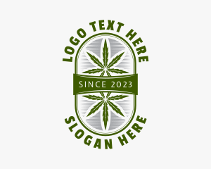 Vintage - Weed Cannabis Leaf logo design