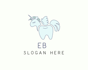 Creature - Tooth Unicorn Horse logo design