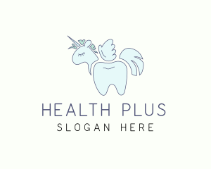 Tooth Unicorn Horse logo design