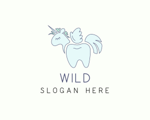 Dentist - Tooth Unicorn Horse logo design