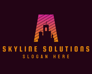 Skyline - Skyline Architecture Letter A logo design