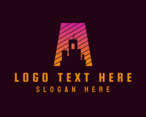 Lettermark - Skyline Architecture Letter A logo design