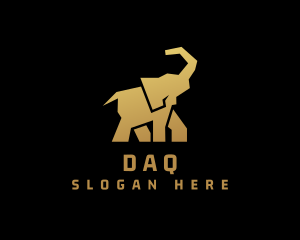 Advertising - Gold Wild Elephant logo design