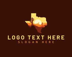 Texas - Texas Desert Map logo design