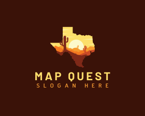 Texas Desert Map logo design