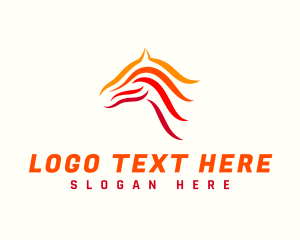 Hot - Fire Horse Equine logo design