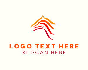 Abstract - Fire Horse Equine logo design