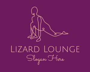 Lizard Yoga Pose  logo design