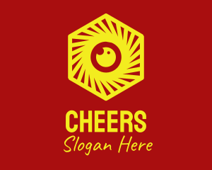 Yellow Hexagon Camera Logo