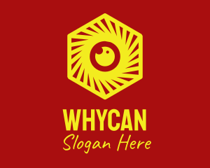 Yellow Hexagon Camera Logo