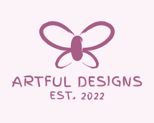 Butterfly Cosmetics Paint  logo design