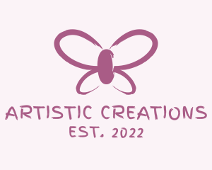 Butterfly Cosmetics Paint  logo design