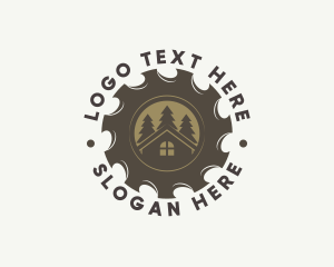 Logging - Woods Cabin Carpentry logo design