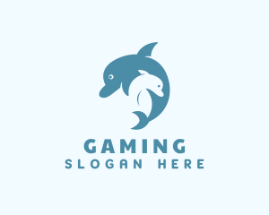 Aquatic Dolphin Animal Logo