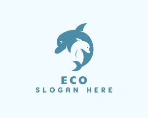 Water Park - Aquatic Dolphin Animal logo design