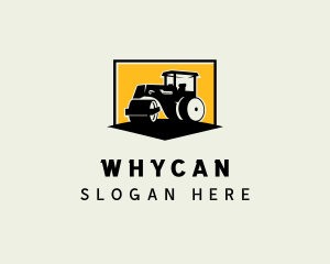 Steamroller - Construction Road Roller logo design