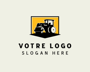 Construction Road Roller logo design