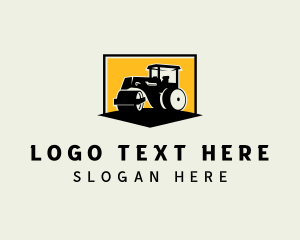 Construction Road Roller Logo