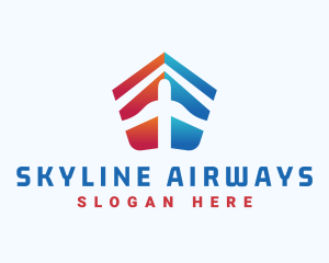 Airliner - Air Travel Plane Transport logo design