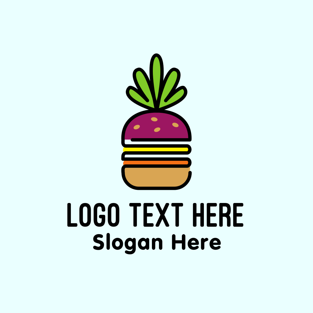 Beet Burger Vegan Restaurant Logo | BrandCrowd Logo Maker