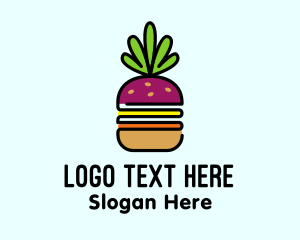 Vegetarian - Beet Burger Vegan Restaurant logo design