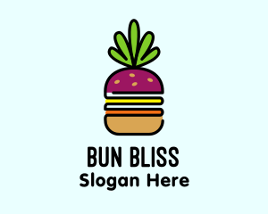 Bun - Beet Burger Vegan Restaurant logo design